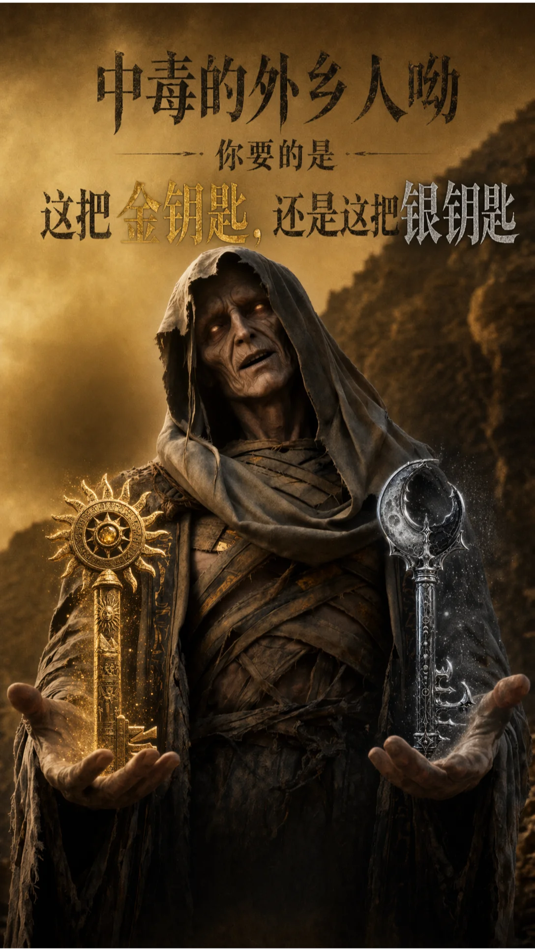 中毒的外乡人呦,你掉的是这把金钥匙,还是这把银钥匙